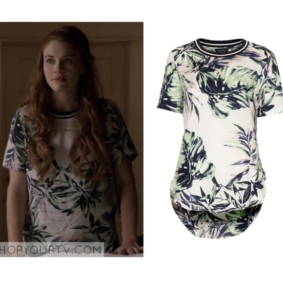 Topshop Tops - Topshop Leaf Tee